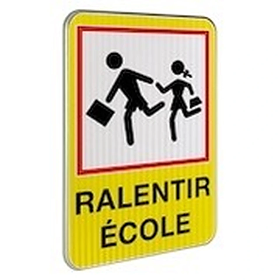 Panneau Ralentir école — réf. SE-EC-RALENTIR
