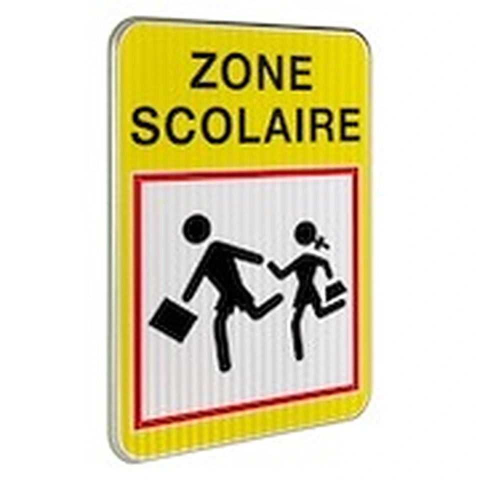 Panneau Zone scolaire — réf. SE-EC-ZONE2
