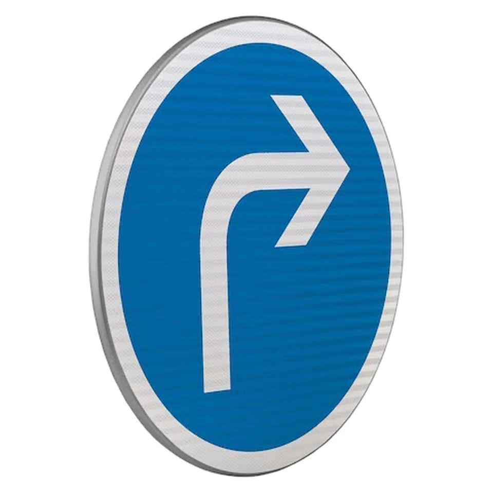 Panneau B21a1 — Obligation de tourner à droite — réf. SR-B21a1