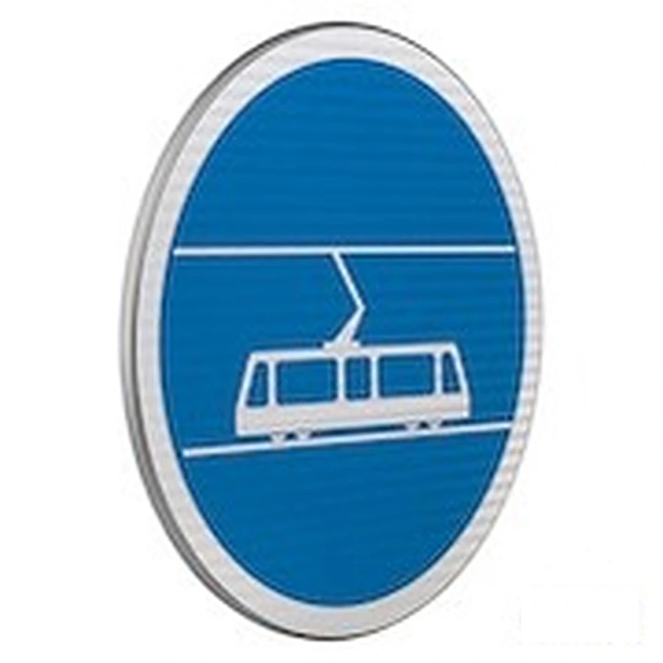 Panneau B27b — Voie réservée aux tramways — réf. SR-B27b