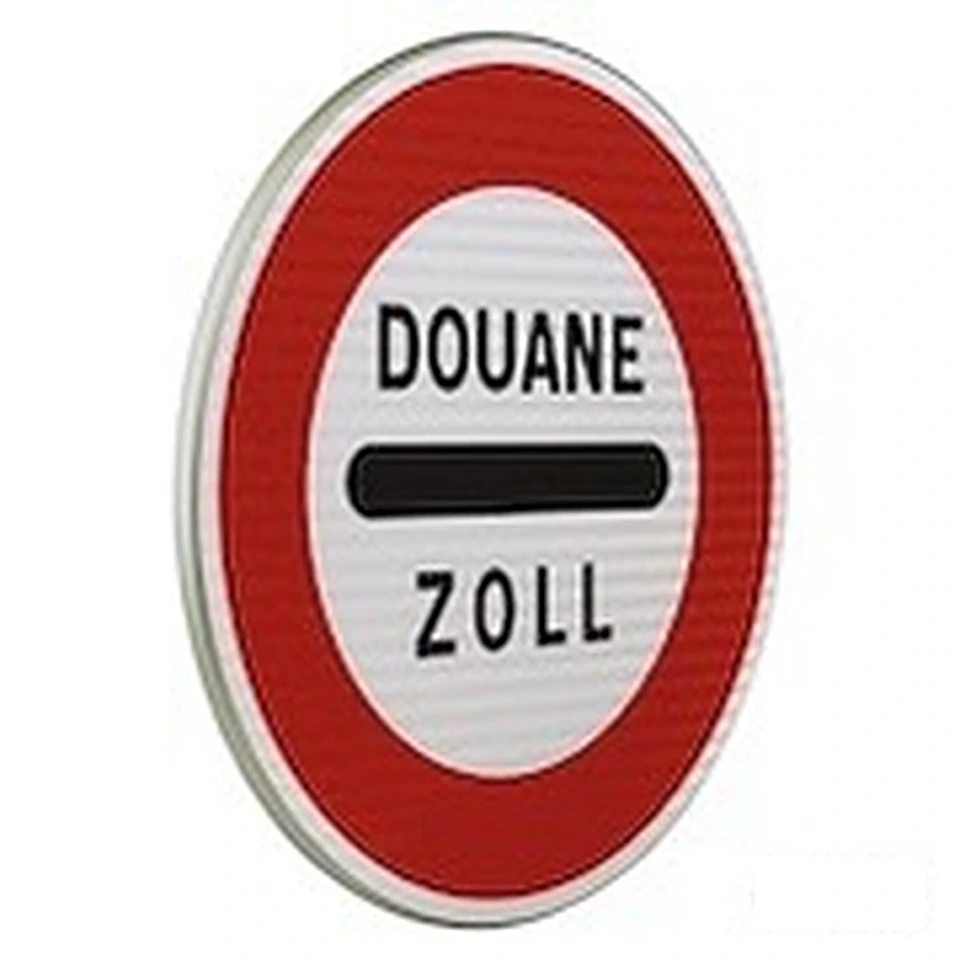 Panneau B4 — Arrêt obligatoire au poste de douane — réf. SR-B4