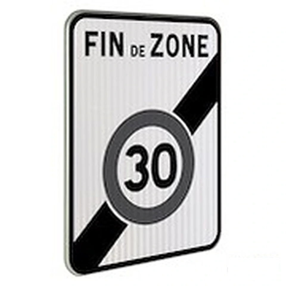 Panneau B51 — Sortie d'une zone à vitesse limitée à 30 km/h — réf. SR-B51