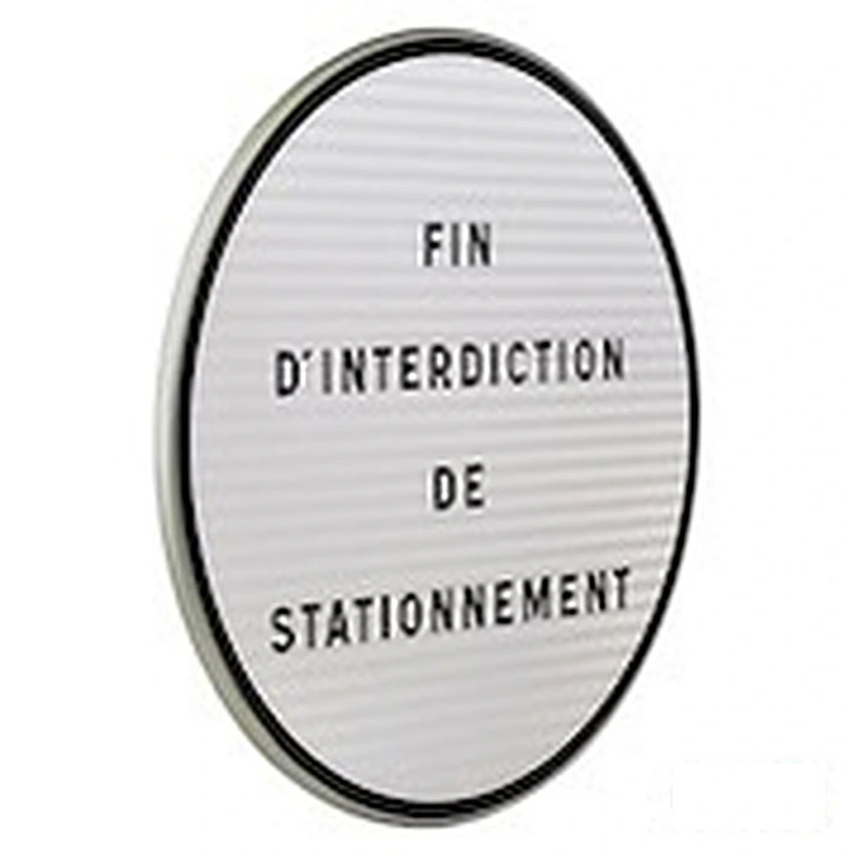 Panonceau — Fin d'interdiction de stationnement — réf. SR-B6-FIN