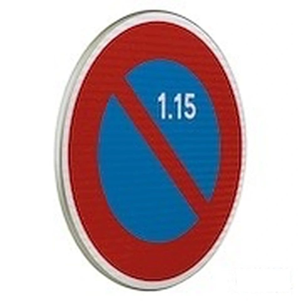 Panneau B6a2 — Stationnement interdit du 1er au 15 du mois — réf. SR-B6a2