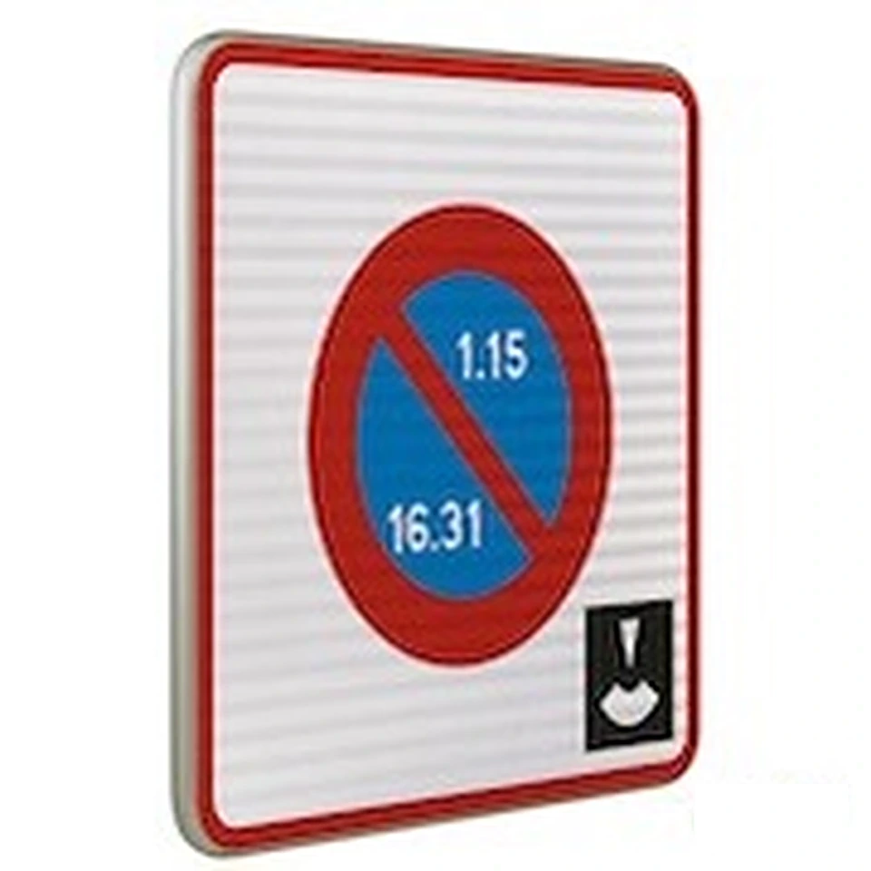 Panneau B6b5 — Entrée d'une zone à stationnement alterné à durée limitée avec disque — réf. SR-B6b5