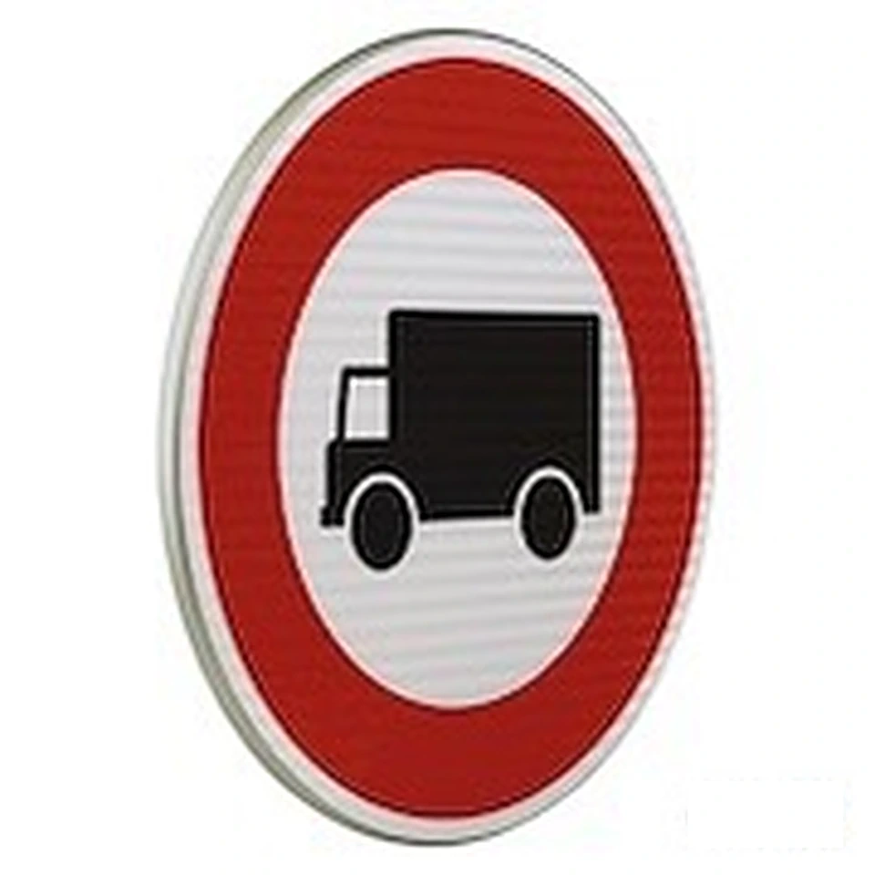 Panneau B8 — Accès interdit aux véhicules de transport de marchandises — réf. SR-B8