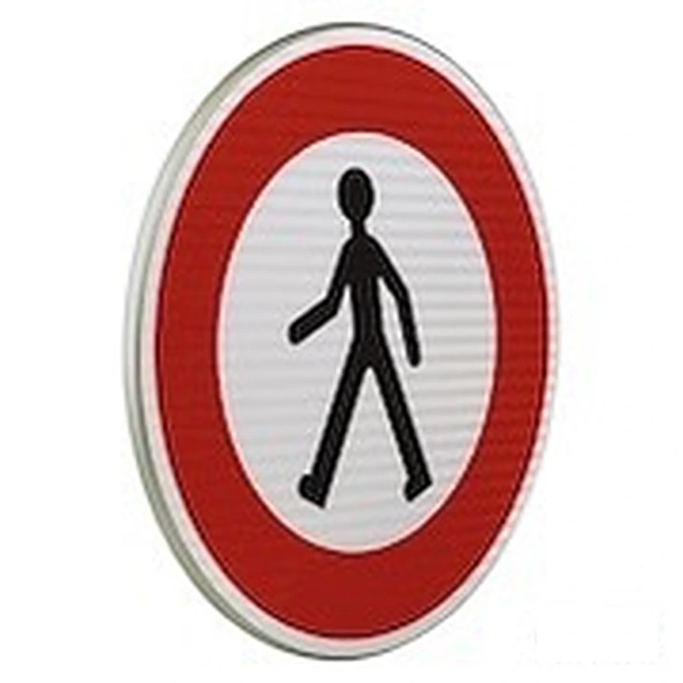 Panneau B9a — Accès interdit aux piétons — réf. SR-B9a
