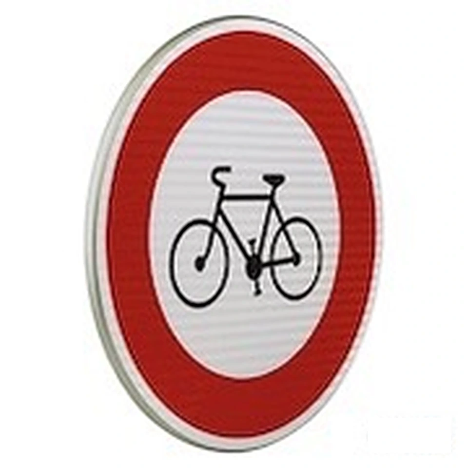 Panneau B9b — Accès interdit aux cycles — réf. SR-B9b