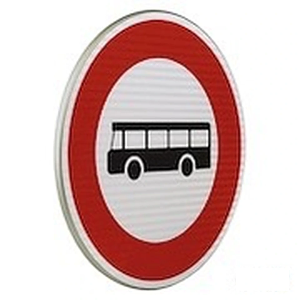 Panneau B9f — Accès interdit aux véhicules de transport en commun — réf. SR-B9f