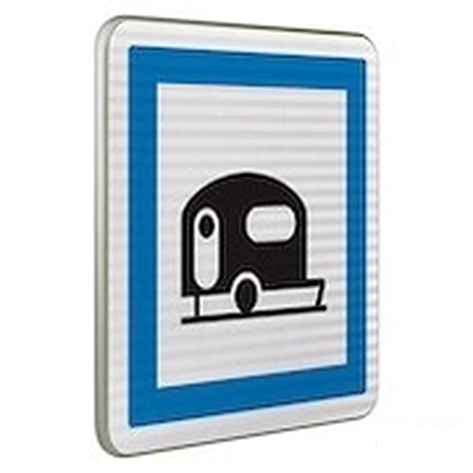 Panneau CE4b — Terrain de camping pour caravanes et autocaravanes — réf. SR-CE4b