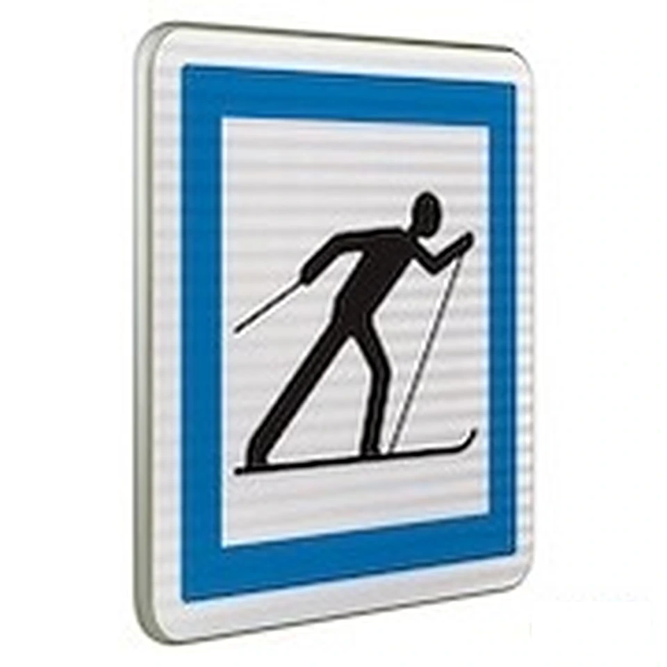 Panneau CE6b — Point de départ d'un circuit de ski de fond — réf. SR-CE6b