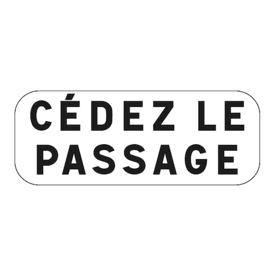 Panonceau M9c — Cédez le passage — réf. SR-M9c