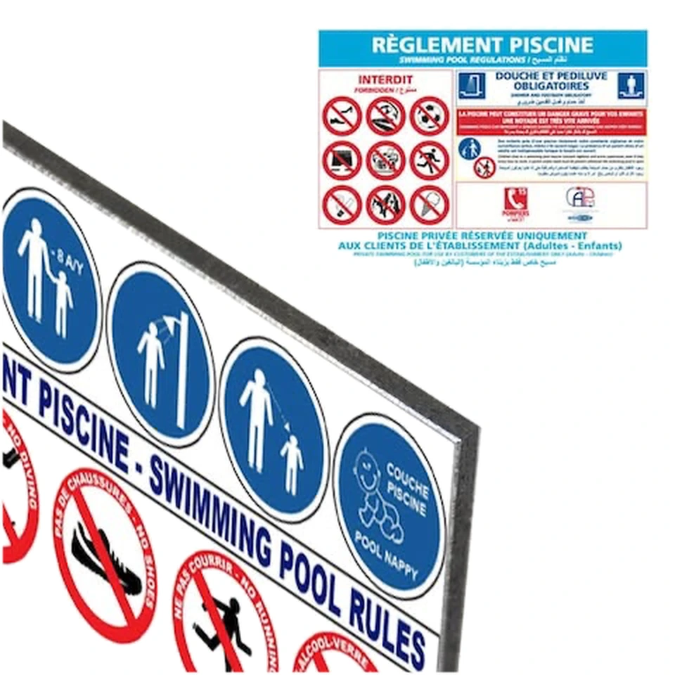 Panneau de règlement et de consignes — réf. SU-AF-REGLEMENT